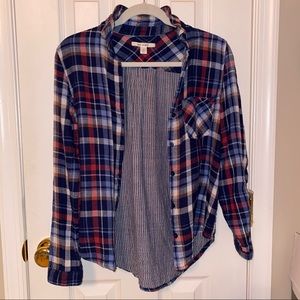 Red and Blue plaid flannel